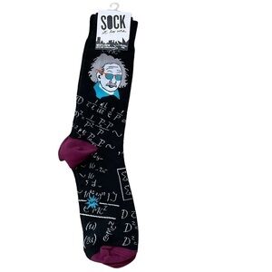 RELATIVELY Cool Socks Men’s Crew Sock it to me Albert Einstein size 7-13